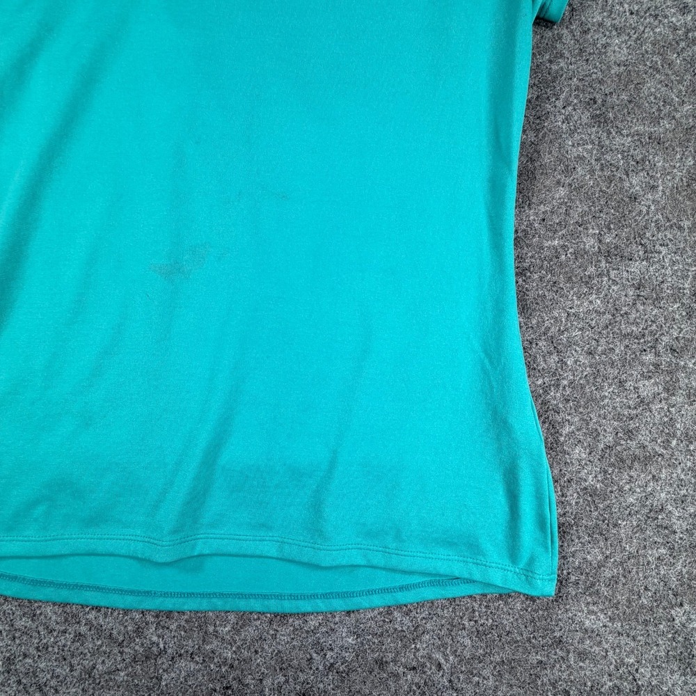 The North Face Reaxion Amp V-Neck T-Shirt Womens L Teal Blue Everyday Comfort - Picture 3 of 16